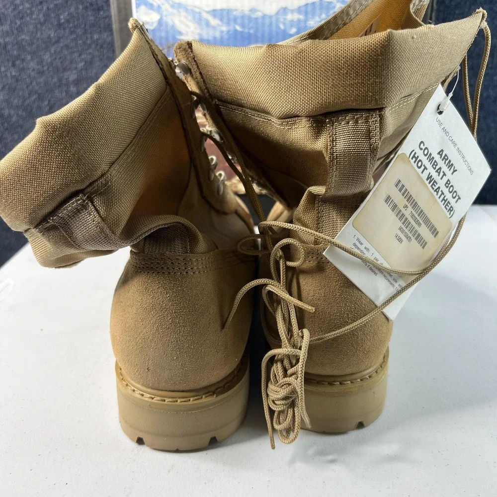 Rocky Army Combat Boots Mens‎ Size 14.5 XXW Desert Tan Hot Weather Vibram USGI